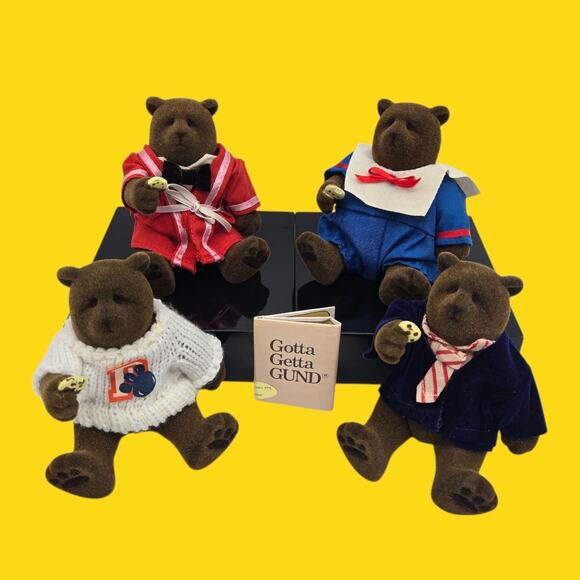 1983 Gund Abiner Smoothie Last Elegant Bear Four Miniature Bears in Original Box - Picture 14 of 16